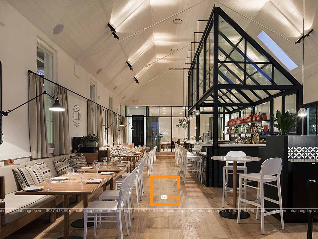 thiết kế quán cafe phong cách hiện đại